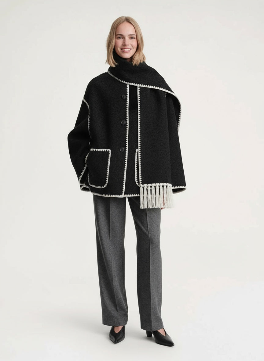 ÉMORINE | KURTKA PELERYNOWA – PONADCZASOWA WYRAFINOWANA I WSPÓŁCZESNE CIEPŁO 4