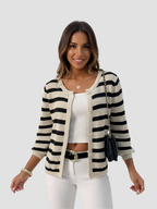 ESTELA | KARDIGAN DAMSKI | DZIANINA W PASKI I STYL CODZIENNY 0