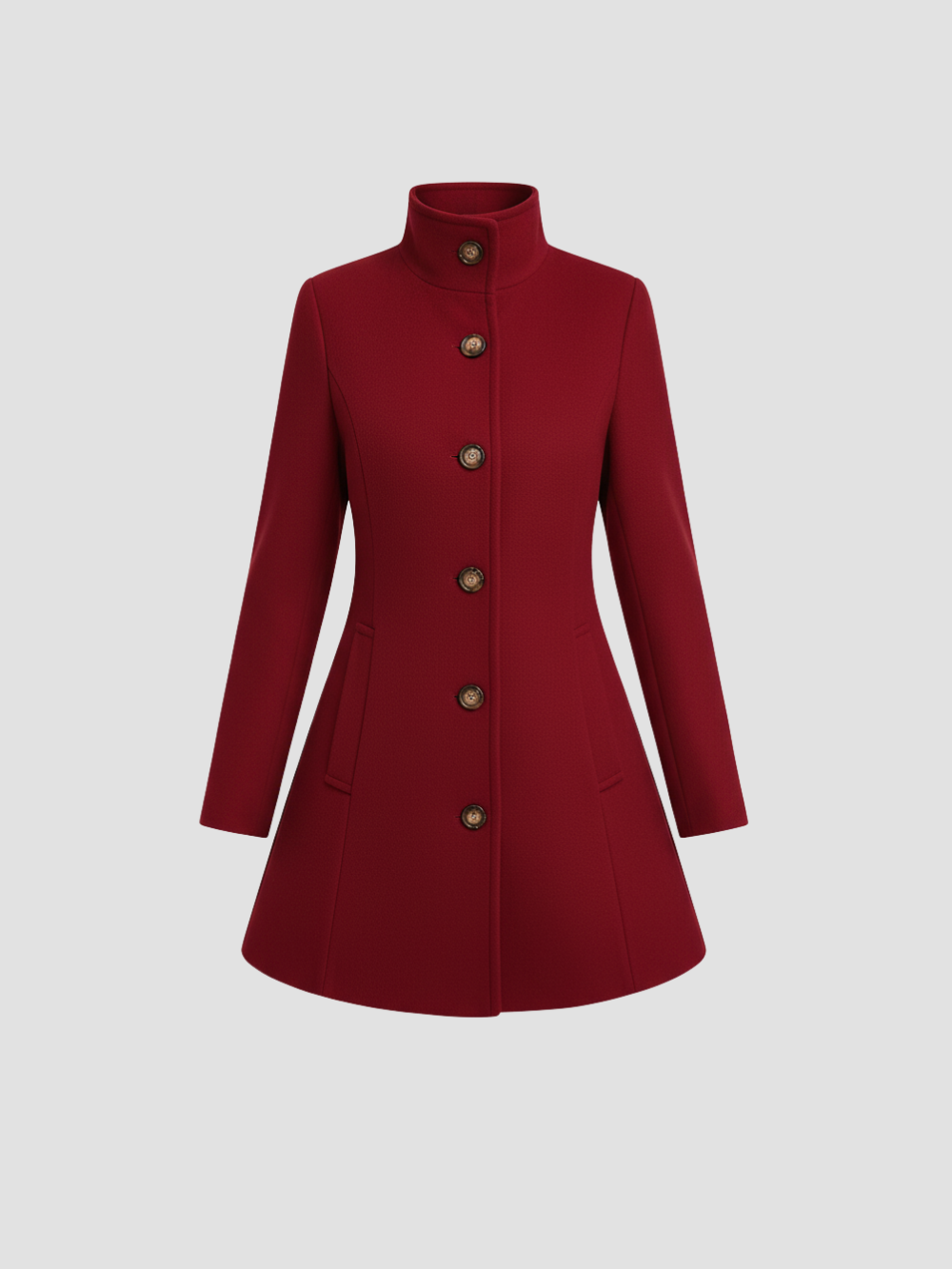 EULENA | DAMSKI PŁASZCZ Z WYSOKIM KOŁNIERZEM – CZYSTA ELEGANCJA I LEKKI PŁASZCZ 5