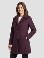 EULENA | DAMSKI PŁASZCZ Z WYSOKIM KOŁNIERZEM – CZYSTA ELEGANCJA I LEKKI PŁASZCZ 9