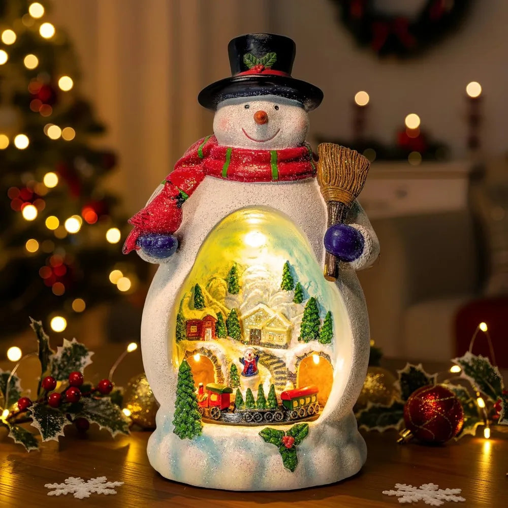 Figurka „Bożonarodzeniowe miasteczko Snowlandsby” – światła, muzyka i obrotowy pociąg, zasilana przez USB/baterię 0