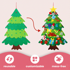 Filcowa choinka z 34 ozdobami – kreatywna, przyjazna dzieciom, przytulna 4