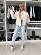 Hazel | Modna damska pikowana kurtka z zamkiem z przodu 3