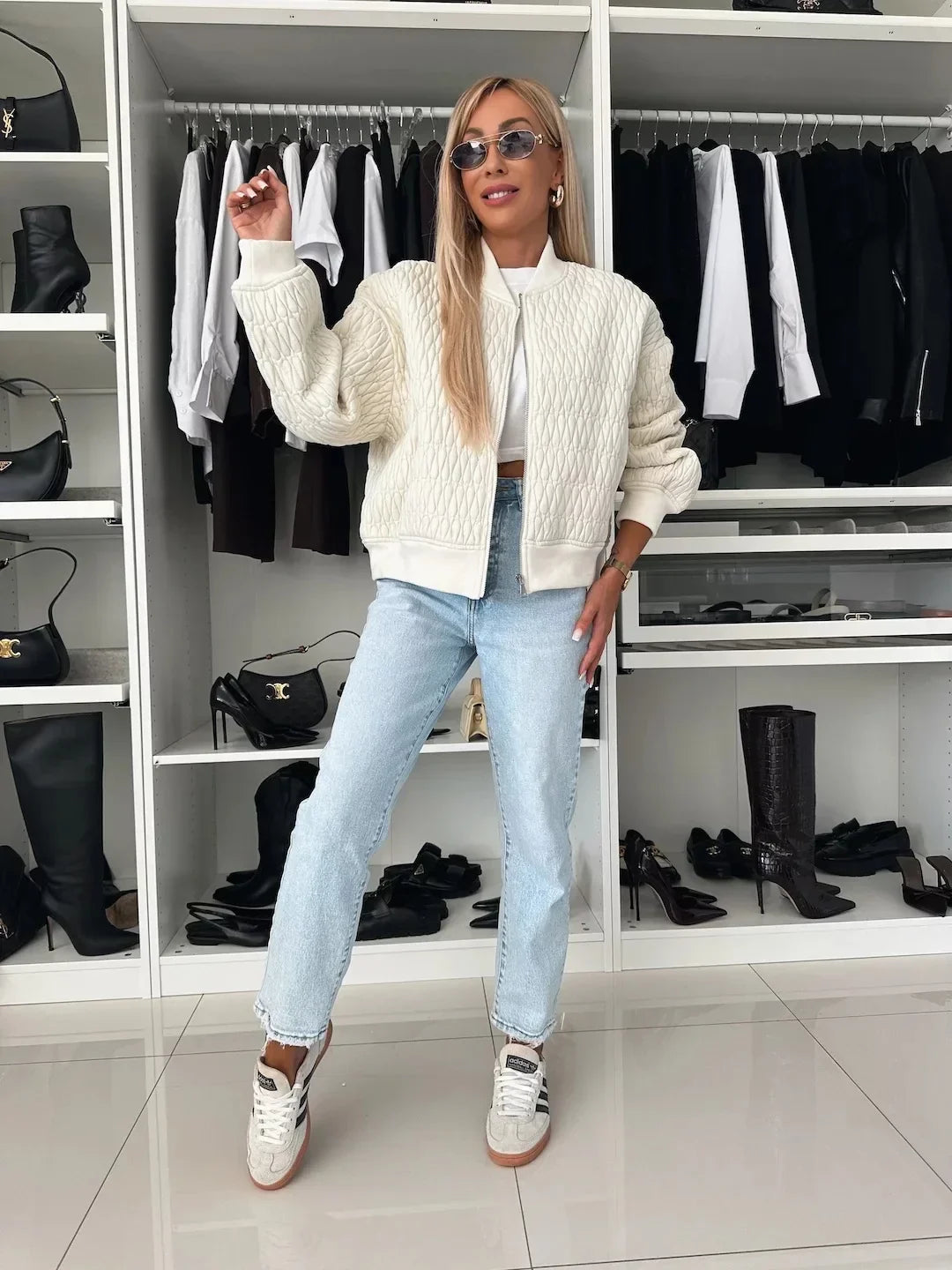 Hazel | Modna damska pikowana kurtka z zamkiem z przodu 3