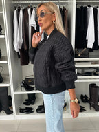 Hazel | Modna damska pikowana kurtka z zamkiem z przodu 9