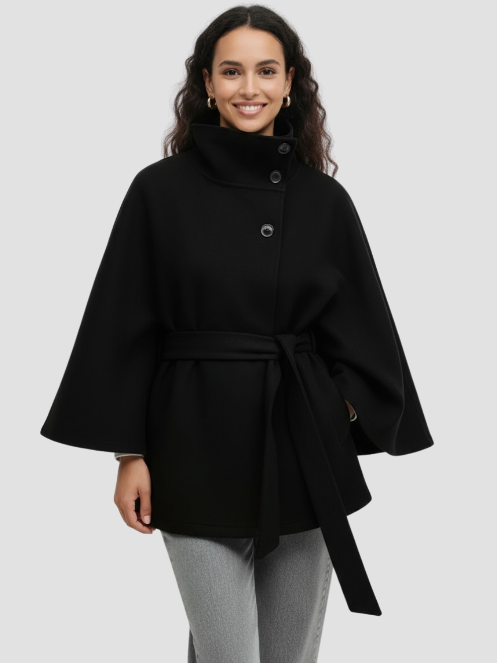 ISALÈNE | PŁASZCZ Z WYSOKIM KOŁNIERZEM – MIEJSKA WYRAFINOWANA STYL I PONADCZASOWY STYL 6