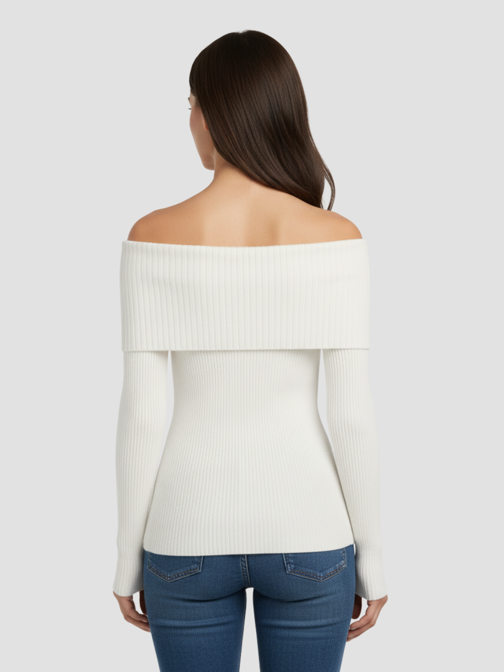 ISANDRA | ASYMETRYCZNY SWETER DAMSKI – SUBTELNA KOBIECOŚĆ I WSPÓŁCZESNY STYL 2