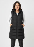 ISMENA | Damski długi, ocieplany płaszcz bez rękawów – lekka elegancja i nowoczesne ciepło 0