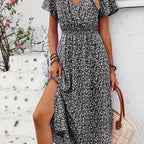 Isabel | Sukienka z dekoltem w serek i swobodnym nadrukiem kwiatowym 3