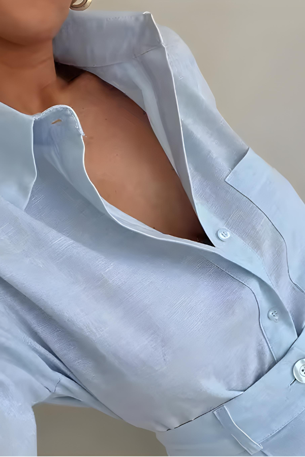 Kobiety Zestaw Koszuli z Krótkimi Spodniami Wysoki Stan Elegancki Casualowy Styl