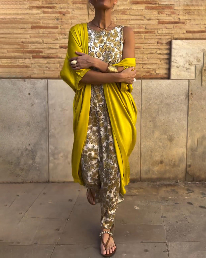 Kombinezon z nadrukiem i nakładką dla kobiet 0