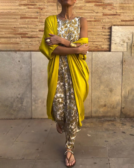 Kombinezon z nadrukiem i nakładką dla kobiet 0