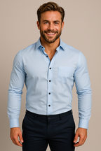 Koszula męska z długim rękawem, odporna na zagniecenia 3