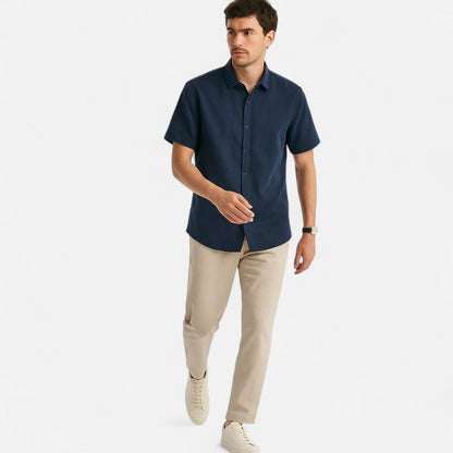Koszula męska z krótkim rękawem i guzikami 1