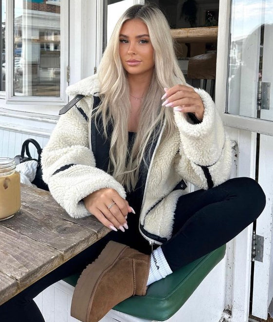 Kurtka Aviator z Imitacji Shearling - Komfort i Styl na Zimę