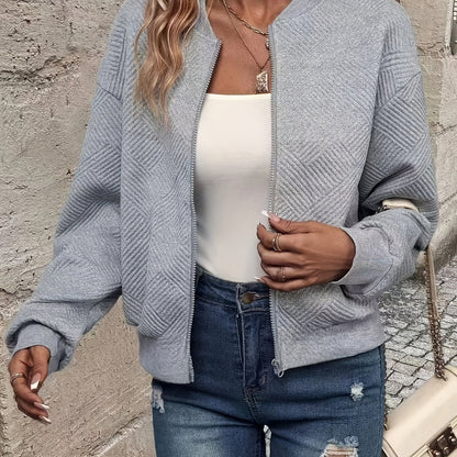 Kurtka bombowca Kobiety | Strukturowany swobodny wygląd na każdą okazję | Svenja