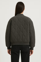 Kurtka damska typu bomber oversize – kurtka przejściowa z zamkiem błyskawicznym 3