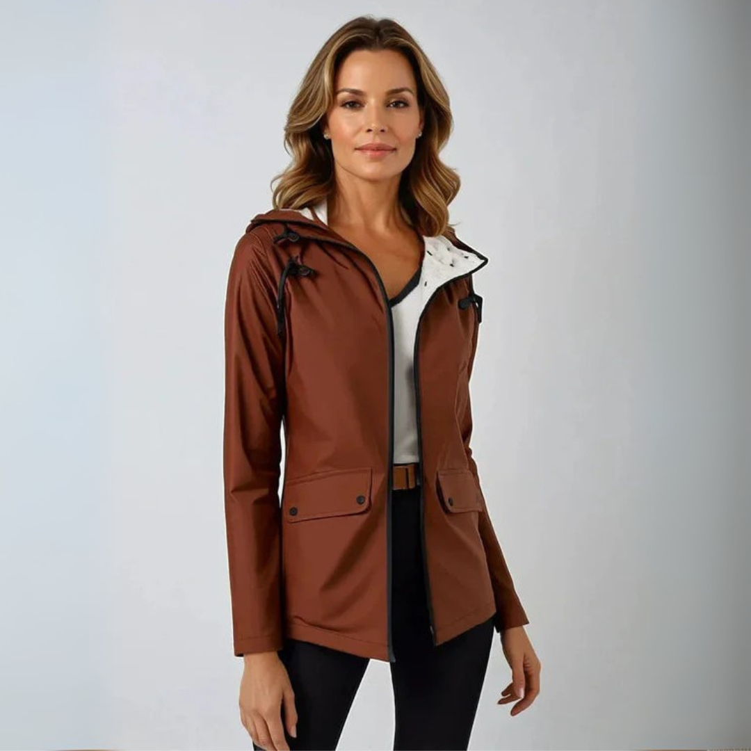 Kurtka parka z kapturem i podszewką dla kobiet 1