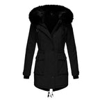 Kurtka parka z kapturem ze sztucznego futra dla kobiet 1