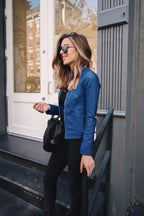 Kurtka rozpinana dla kobiet – jednolita faktura i wyprofilowany kontur 1