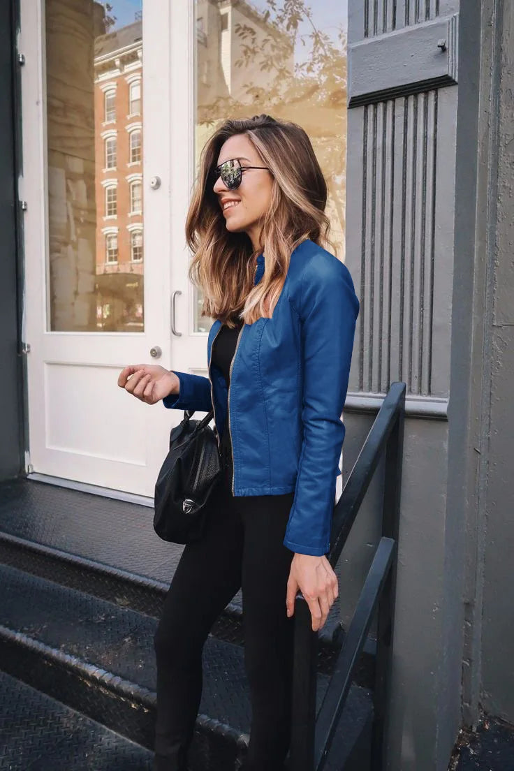 Kurtka rozpinana dla kobiet – jednolita faktura i wyprofilowany kontur 1