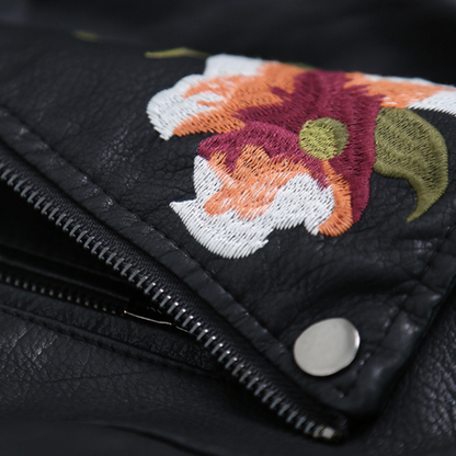 Kurtka z haftowanym zamkiem błyskawicznym i wykończeniem strukturalnym dla kobiet 3