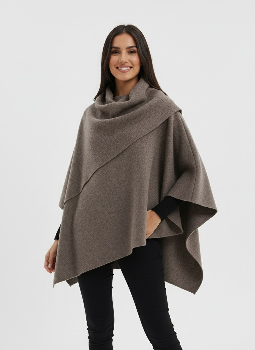 LEOCADIA | WEŁNIANA PŁASZCZ-PEŁNA | PŁYNNA ELEGANCJA I PONADCZASOWE CIEPŁO 0