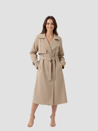 LUCÍA | TRENCZ DAMSKI | PASEK I PONADCZASOWA WYRAFINOWANA STYLIZACJA 5