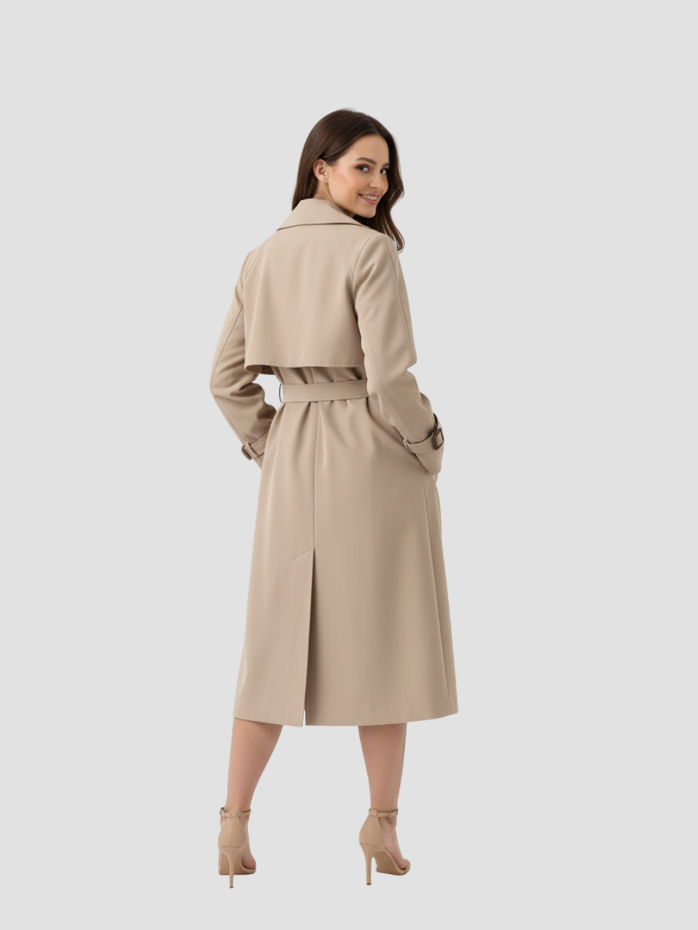 LUCÍA | TRENCZ DAMSKI | PASEK I PONADCZASOWA WYRAFINOWANA STYLIZACJA 6