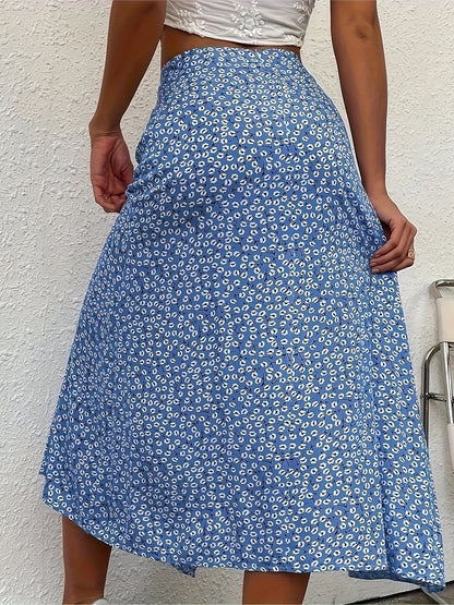 Letnia maxi spódnica z wysokim rozcięciem – Lekka i stylowa