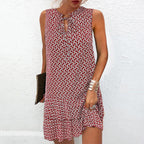 Linda™ | Elegancka sukienka bez rękawów z dekoltem w serek 0