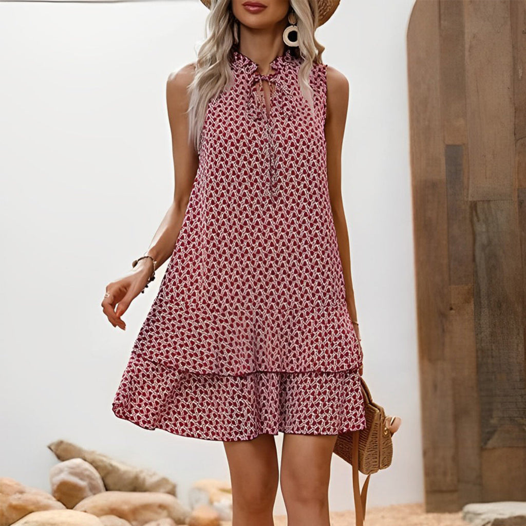 Linda™ | Elegancka sukienka bez rękawów z dekoltem w serek 2