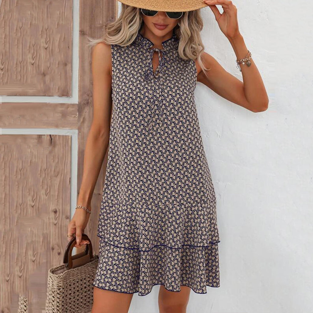 Linda™ | Elegancka sukienka bez rękawów z dekoltem w serek 7