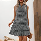 Linda™ | Elegancka sukienka bez rękawów z dekoltem w serek 8