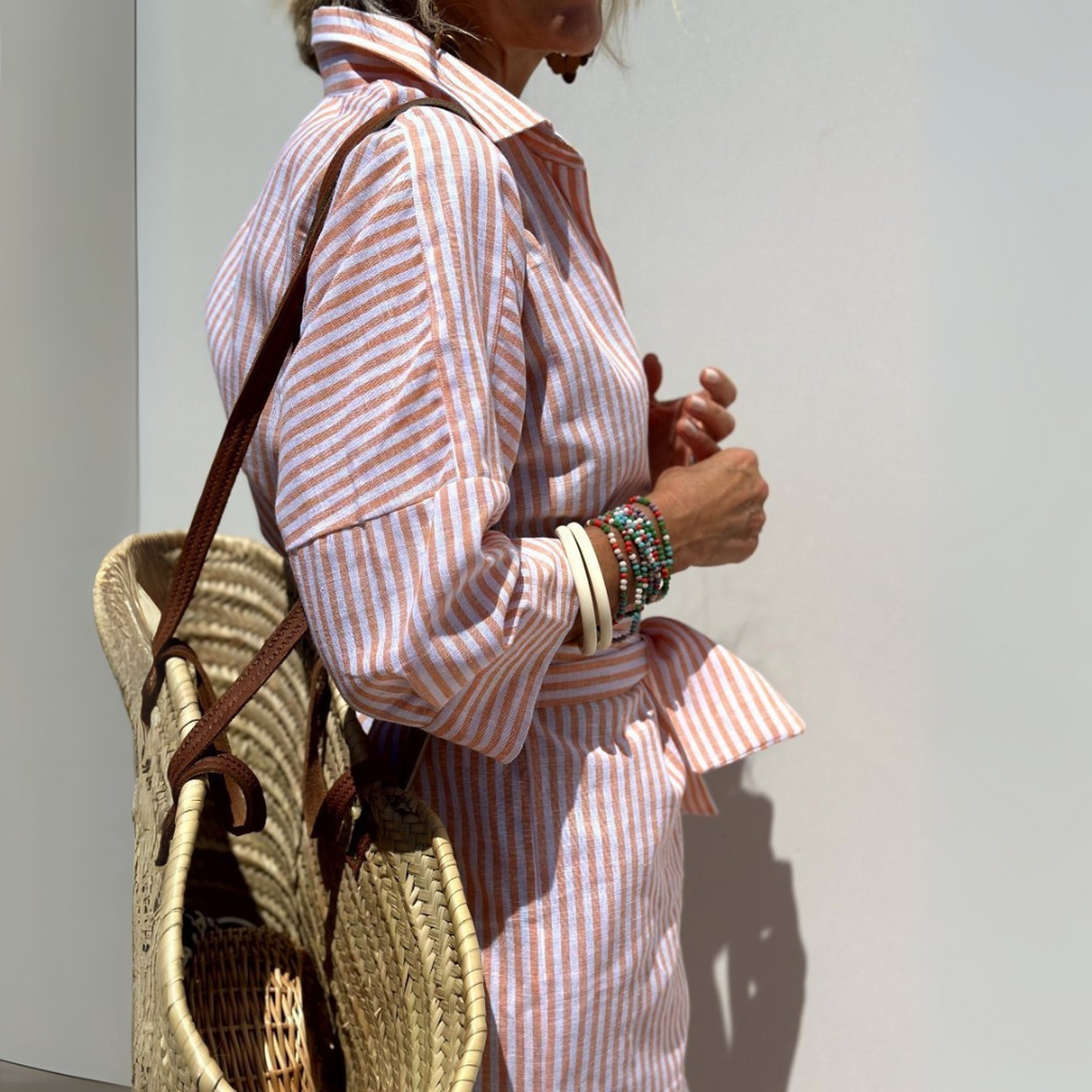 Luźna sukienka koszulowa damska – zapięcie na guziki z przodu 1