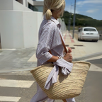 Luźna sukienka koszulowa damska – zapięcie na guziki z przodu 4