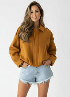 MAELIA | DAMSKA KURTKA OVERSIZEROWA Z ZAMSZU – WSPÓŁCZESNA ELEGANCJA I RELAKSUJĄCA SYLWETKA 13