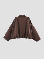 MAELIA | DAMSKA KURTKA OVERSIZEROWA Z ZAMSZU – WSPÓŁCZESNA ELEGANCJA I RELAKSUJĄCA SYLWETKA 3