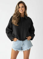 MAELIA | DAMSKA KURTKA OVERSIZEROWA Z ZAMSZU – WSPÓŁCZESNA ELEGANCJA I RELAKSUJĄCA SYLWETKA 5