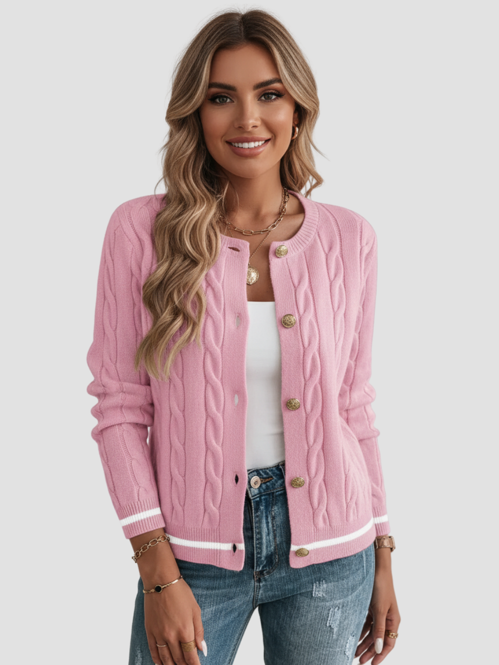 MARISOL | KARDIGAN DAMSKI | ZŁOTE WYKOŃCZENIA I ELEGANCJA 4