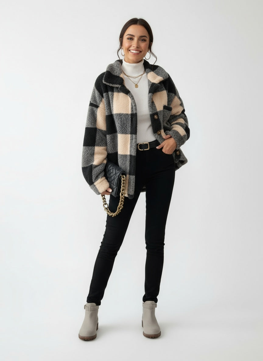 MARVELLA | DAMSKA KURTKA W KRATĘ – MIĘKKI KOMFORT I NOWOCZESNY STYL 4