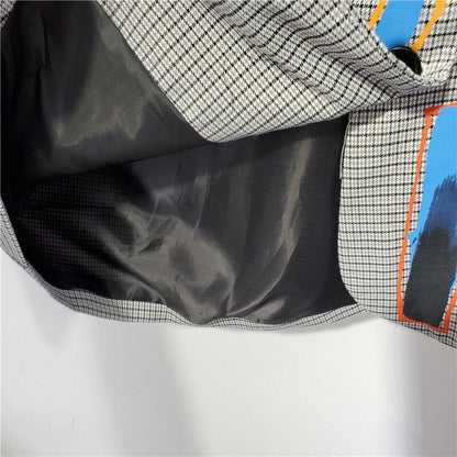 Marynarka damska – oversize z modnym wzorem