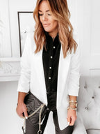 Marynarka biurowa dla kobiet – dopasowany krój i zapięcie na jeden guzik z przodu 4