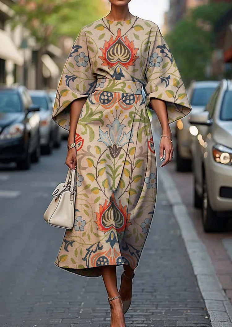 Melody | Elegancka sukienka midi z kwiatowym wzorem 10