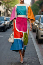 Melody | Elegancka sukienka midi z kwiatowym wzorem 4