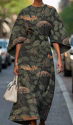 Melody | Elegancka sukienka midi z kwiatowym wzorem 8