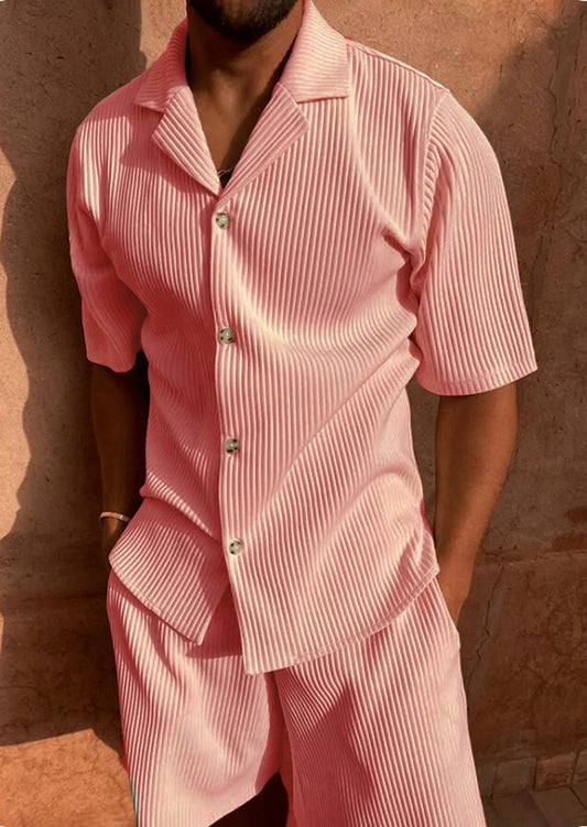 Męski Zestaw z Krótkimi Spodenkami z Sztruksu