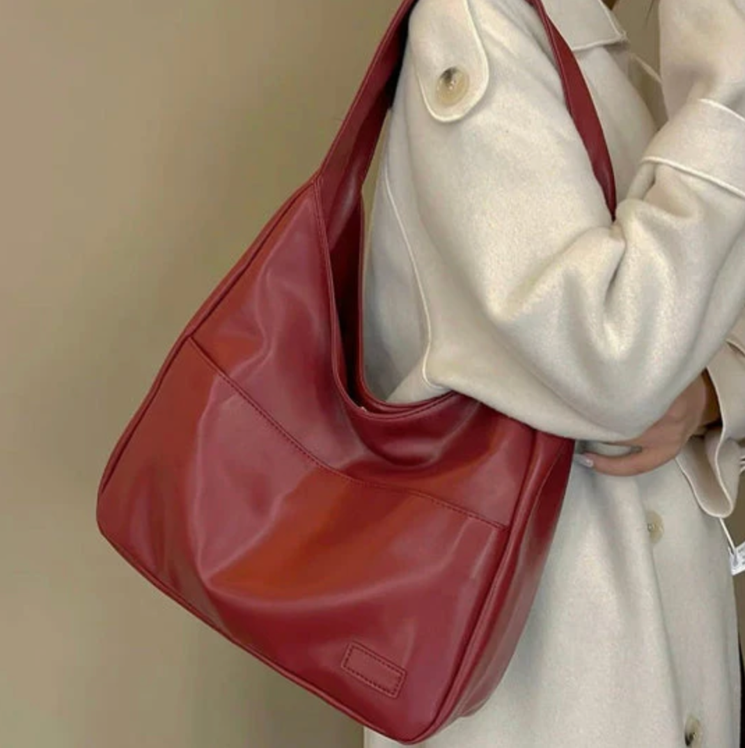Minimalistyczna damska torba na ramię ze sztucznej skóry - elegancka torba na co dzień1
