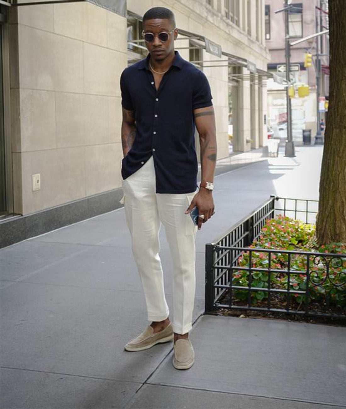 Mokasyny wsuwane męskie – teksturowana cholewka i kontrastowa podeszwa zewnętrzna 1