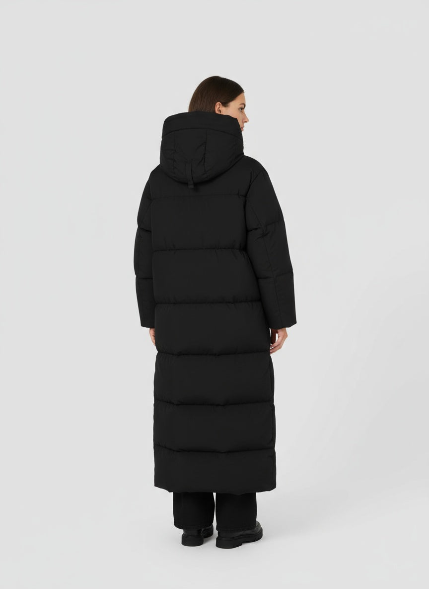 NOARA | DŁUGI PŁASZCZ DAMSKI Z PIKOWANIEM – CIEPŁA ELEGANCJA I NOWOCZESNA OCHRONA 2